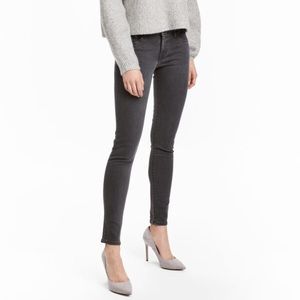 H&M super skinny low-rise grey jeans Brand New!